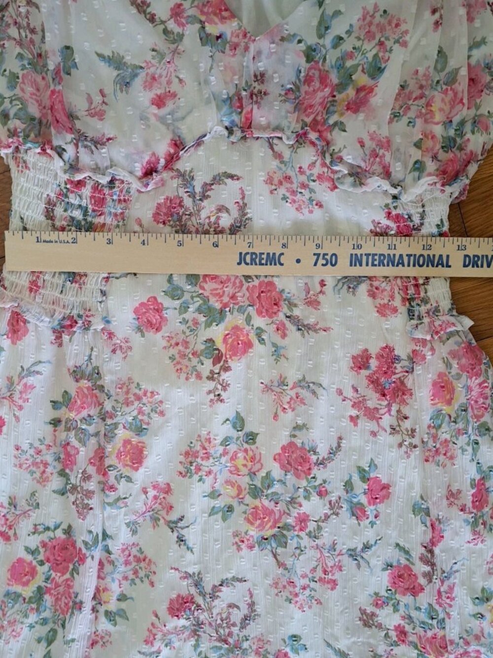 Vintage Laura Ashley Women's Small Knee Length Floral Dress Swiss Dot Baby Doll - Picture 8 of 11